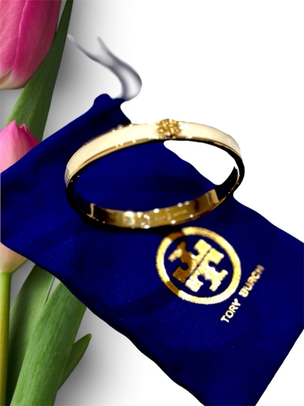 TORY BURCH RAISE KIRA LOGO LACQUERED BRACELET - Picture 2 of 7
